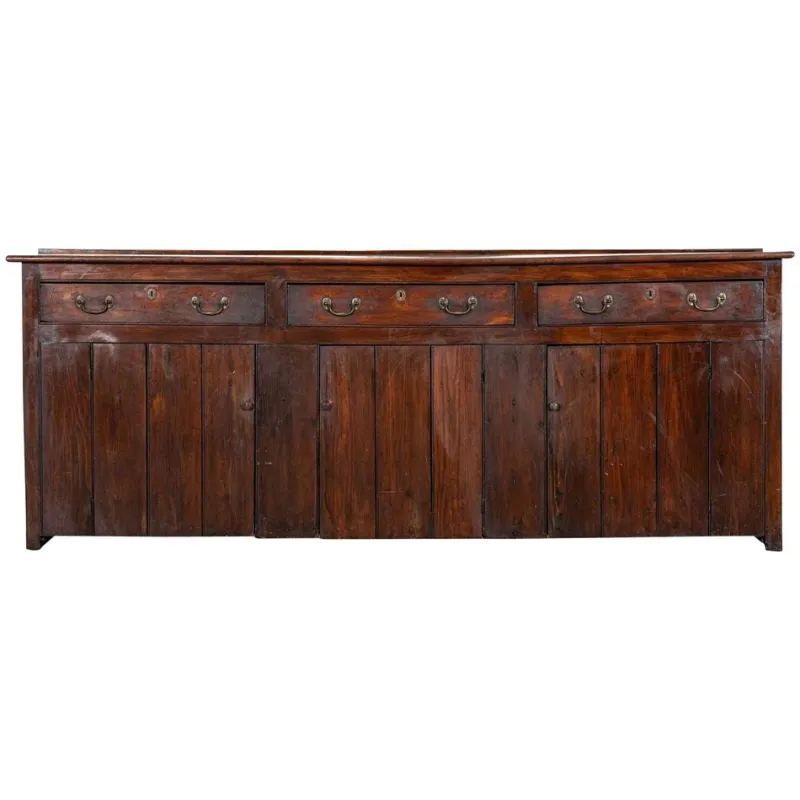 Outlet Pamono Large 19th Century English Elm Dresser Base, 1850s