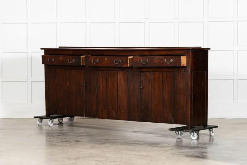 Outlet Pamono Large 19th Century English Elm Dresser Base, 1850s