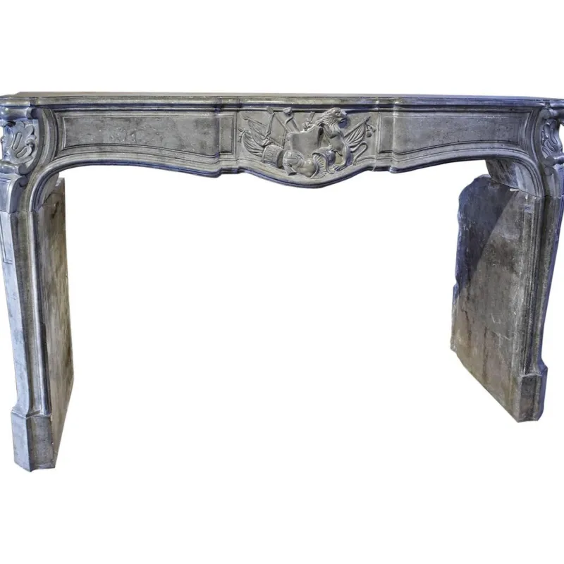 Pamono Large 18th Century French Limestone Fireplace> Fireplaces And Mantels