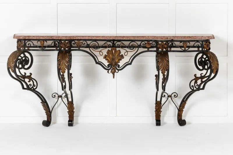 Online Pamono Large 19th Century French Wrought Iron Console
