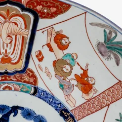 Pamono Large 19th Century Imari Porcelain Plate><noscript><img width=