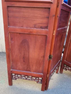 Sale Pamono Large 20th Century Screen in Carved Wood and Mirror, Asia