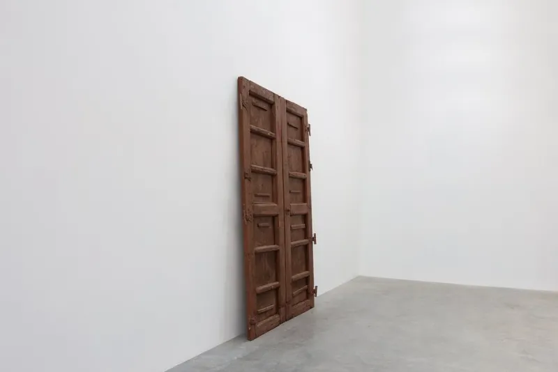 New Pamono Large 17th Century Terracotta Lacquered Oak Monastery Doors, Portugal, Set of 2