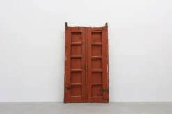 Sale Pamono Large 17th Century Terracotta Lacquered Oak Monastery Doors, Portugal, Set of 2