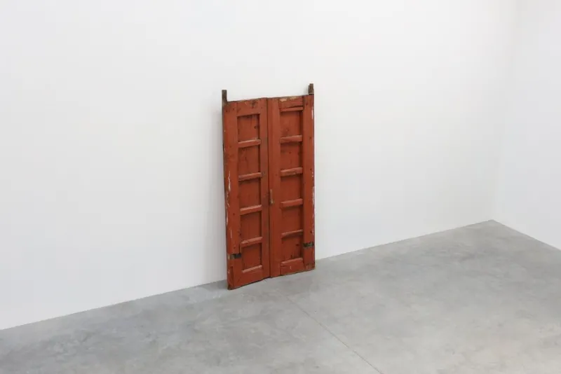 Sale Pamono Large 17th Century Terracotta Lacquered Oak Monastery Doors, Portugal, Set of 2