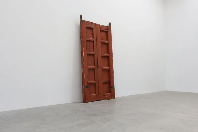 Sale Pamono Large 17th Century Terracotta Lacquered Oak Monastery Doors, Portugal, Set of 2