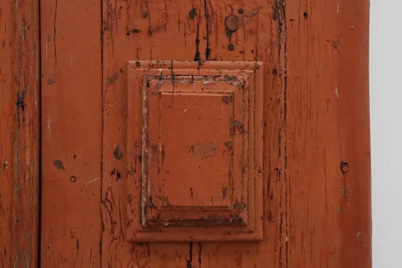 Sale Pamono Large 17th Century Terracotta Lacquered Oak Monastery Doors, Portugal, Set of 2