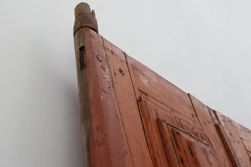 Sale Pamono Large 17th Century Terracotta Lacquered Oak Monastery Doors, Portugal, Set of 2