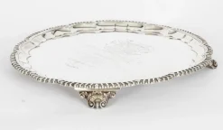 New Pamono Large 19th Century William IV Silver Tray Salver by Paul Storr, 1820