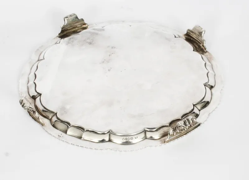 New Pamono Large 19th Century William IV Silver Tray Salver by Paul Storr, 1820