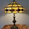 Best Pamono Large Tiffany Style Table Lamp in Brass