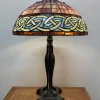 Pamono Large Tiffany Style Table Lamp with Celtic Shade> Table Lamps