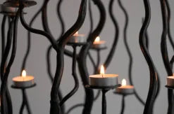 Sale Pamono Large Tree Shaped Candleholder in Hand Forged Steel, 1960s