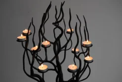 Sale Pamono Large Tree Shaped Candleholder in Hand Forged Steel, 1960s