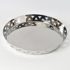 Pamono Large Triangle Pattern Stainless Steel Tray by King-Kong for Alessi><noscript><img width=