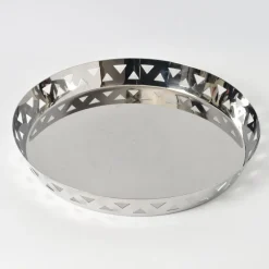 Pamono Large Triangle Pattern Stainless Steel Tray by King-Kong for Alessi><noscript><img width=