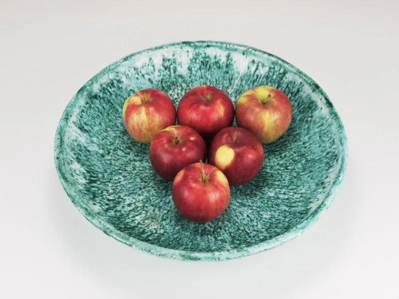 Pamono Large Turquoise Ceramic Fruit Bowl by Eva Ruffoni, Italy, 1980s> Bowls