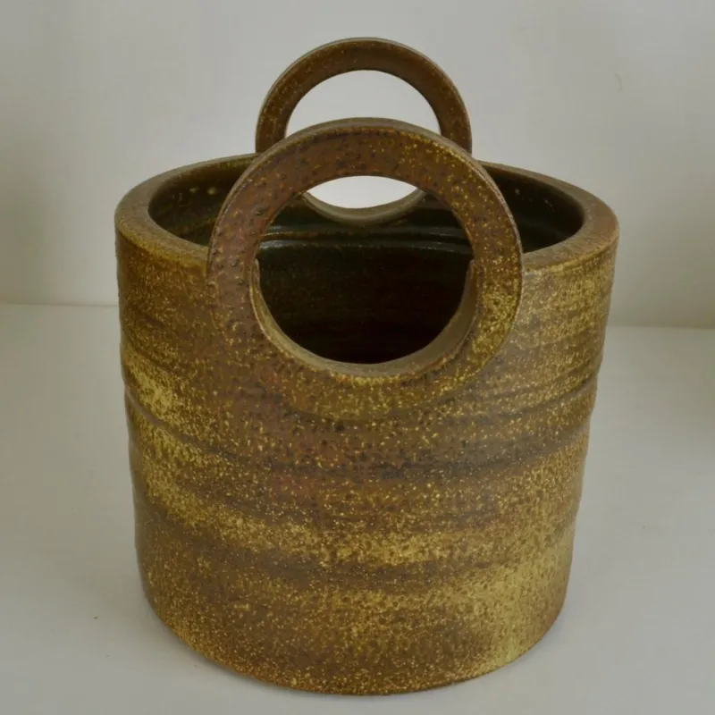 Pamono Large Two-Handled Ceramic Plant Pot from Mobach> Planters And Jardiniere
