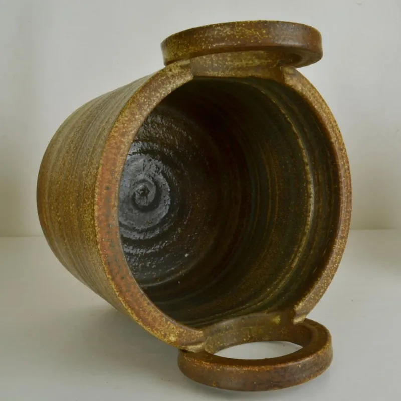 Pamono Large Two-Handled Ceramic Plant Pot from Mobach> Planters And Jardiniere