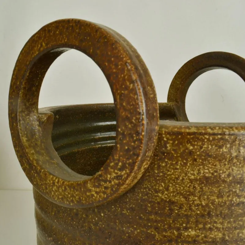 Pamono Large Two-Handled Ceramic Plant Pot from Mobach> Planters And Jardiniere