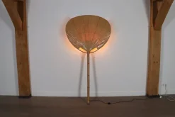 Pamono Large Uchiwa Floor Lamp by Ingo Maurer for M Design, Germany, 1977> Floor Lamps