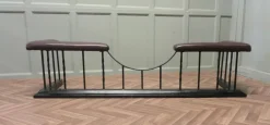 Pamono Large Upholstered Iron Club Fender, 1920s> Fireplaces And Mantels