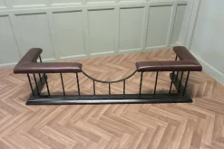 Pamono Large Upholstered Iron Club Fender, 1920s><noscript><img width=