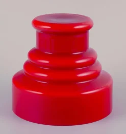 Hot Pamono Large Vase in Red Art Glass by Christer Holmgren for Holmegaard, 1960s