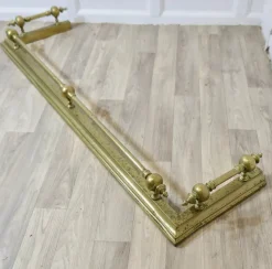 Pamono Large Victorian Brass Fender> Fireplaces And Mantels