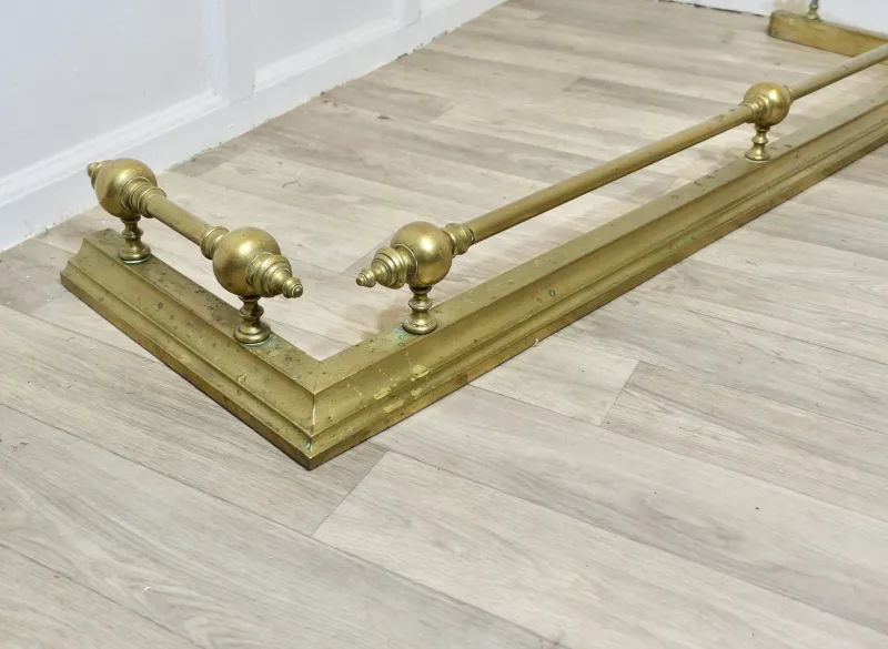 Pamono Large Victorian Brass Fender> Fireplaces And Mantels