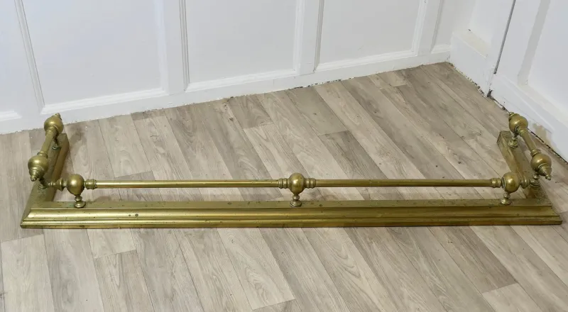 Pamono Large Victorian Brass Fender> Fireplaces And Mantels