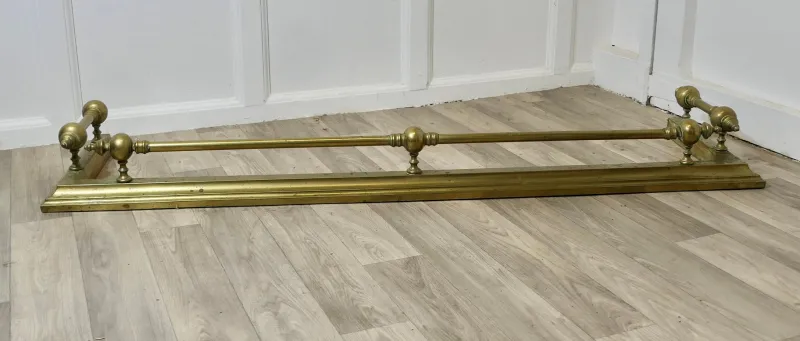 Pamono Large Victorian Brass Fender> Fireplaces And Mantels