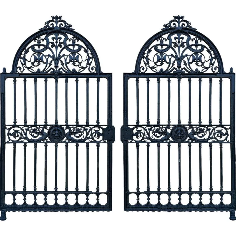 New Pamono Large Victorian Cast Iron Driveway Gates from Yates Haywood & Co, England, 1850, Set of 2