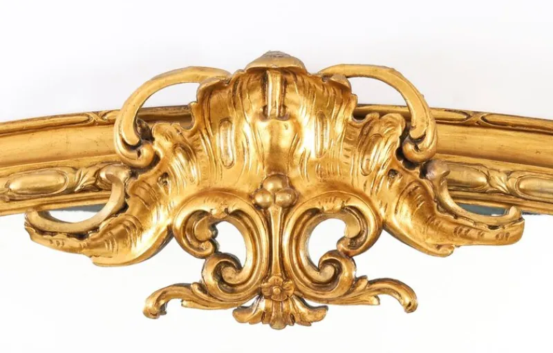 Clearance Pamono Large Victorian Giltwood Wall Mirror, 1860s