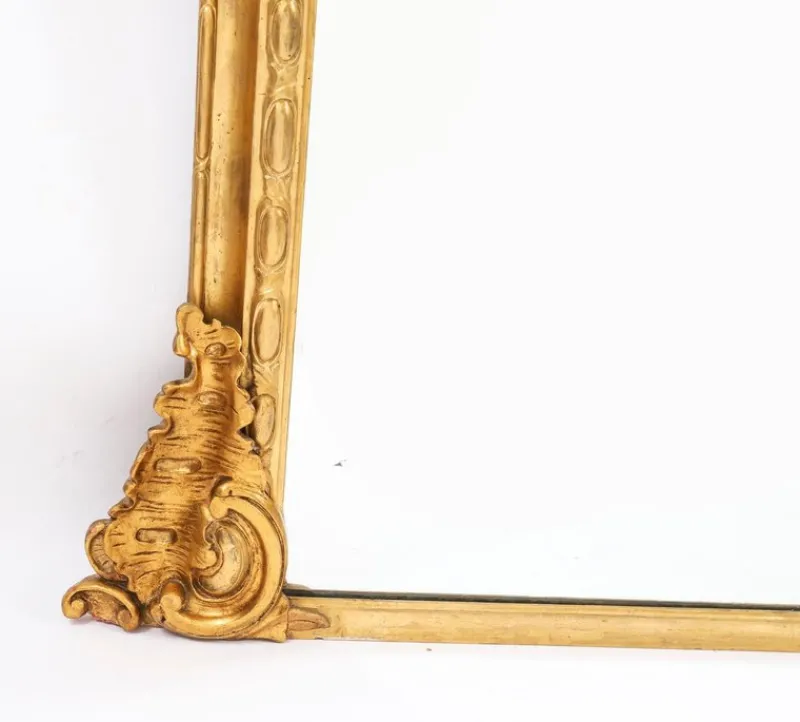 Clearance Pamono Large Victorian Giltwood Wall Mirror, 1860s