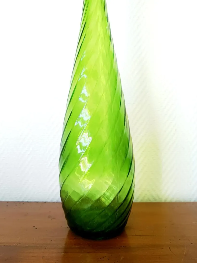 Pamono Large Vinntage Italian Glass Carafe from Empoli, 1970s> Bottles, Carafes & Jugs