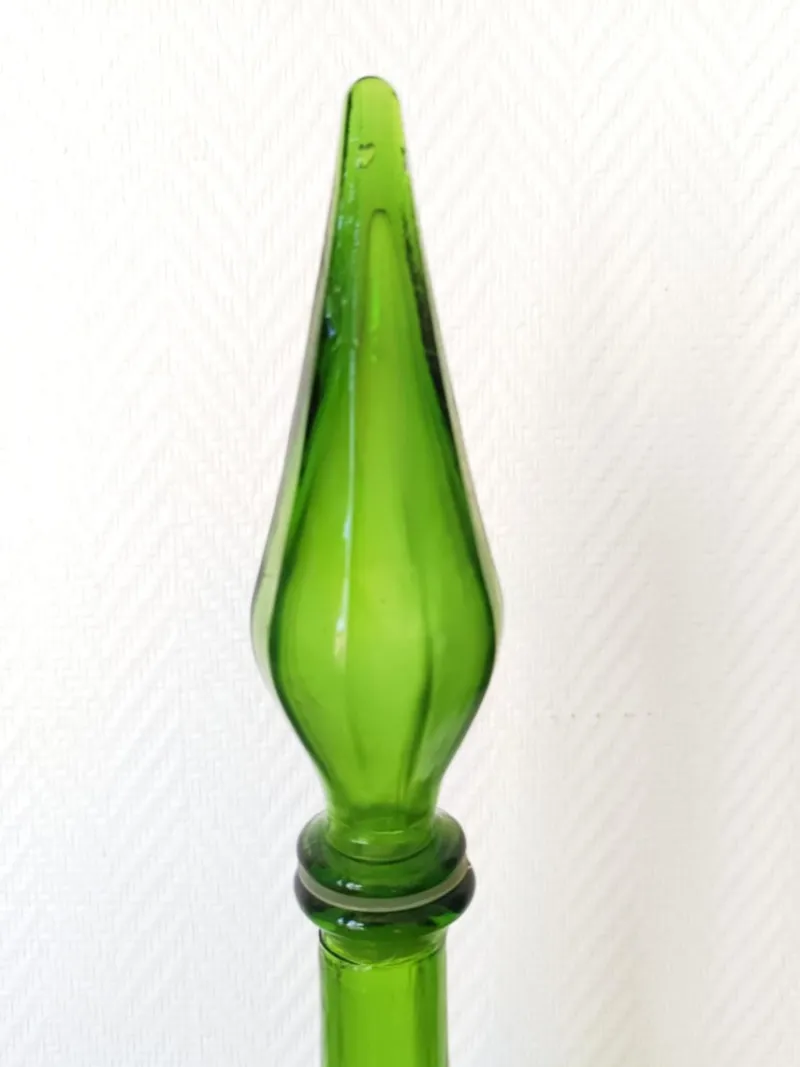 Pamono Large Vinntage Italian Glass Carafe from Empoli, 1970s> Bottles, Carafes & Jugs