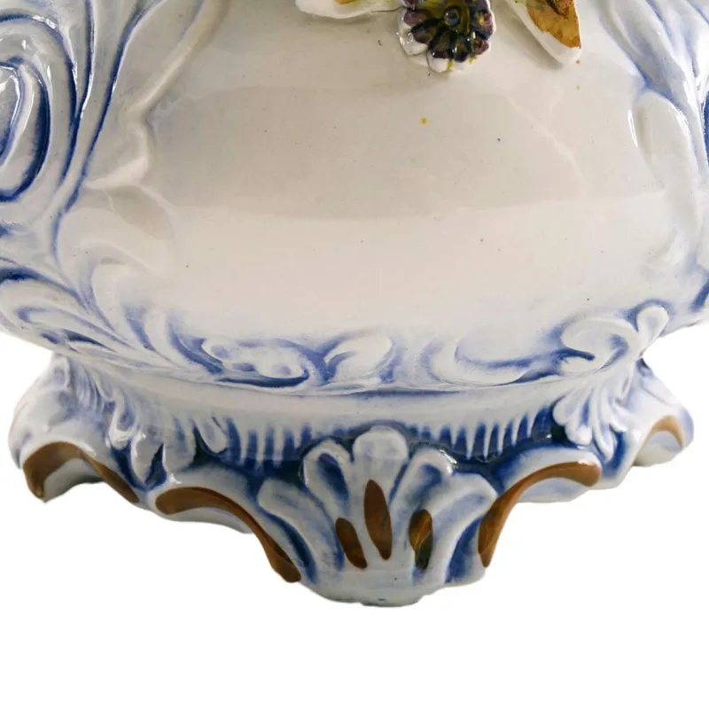 Best Pamono Large Vintage Baroque Style Italian Porcelain Pitcher, 1930s