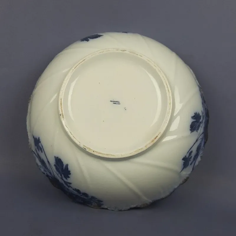 Pamono Large Vintage Blue Grape Vine Porcelain Bowl, 1920s> Bowls