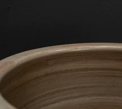 Pamono Large Vintage Brown Gray Enameled Earthenware Pot, 1930s><noscript><img width=