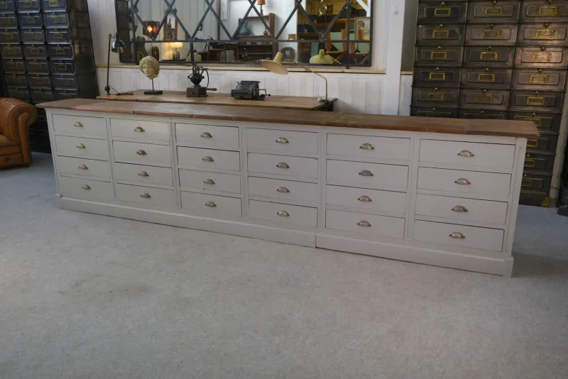 Pamono Large Vintage Drawer Craft Cabinet in Fir, 1950s> Dressers, Commodes & Chests