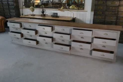 Pamono Large Vintage Drawer Craft Cabinet in Fir, 1950s> Dressers, Commodes & Chests