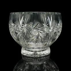 Outlet Pamono Large Vintage English Cut Glass Crystal Fruit Bowl, 1960s