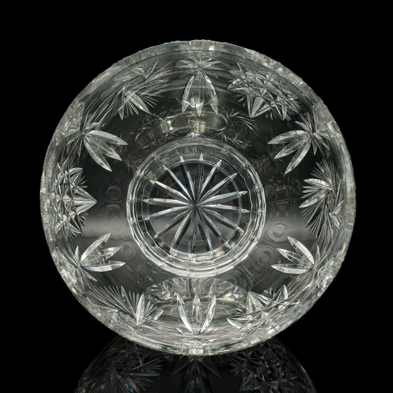 Outlet Pamono Large Vintage English Cut Glass Crystal Fruit Bowl, 1960s