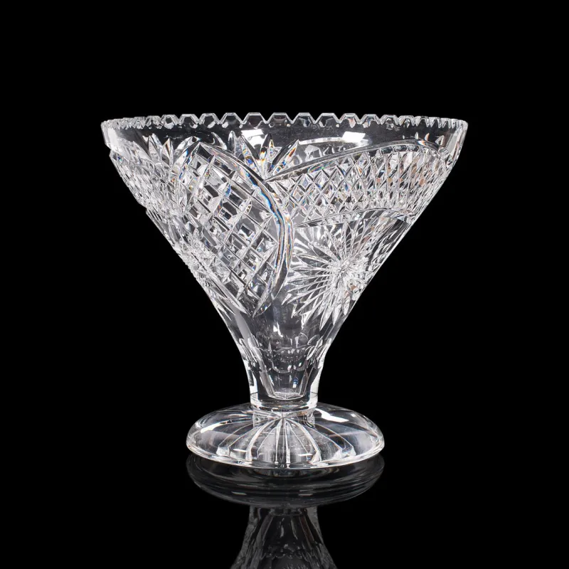 Pamono Large Vintage English Fruit Bowl in Crystal and Cut Glass, 1950> Serving Dishes