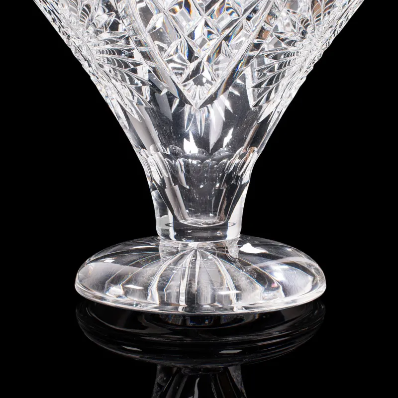 Pamono Large Vintage English Fruit Bowl in Crystal and Cut Glass, 1950> Serving Dishes