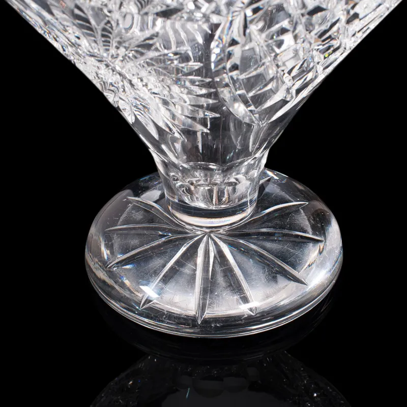 Pamono Large Vintage English Fruit Bowl in Crystal and Cut Glass, 1950> Serving Dishes