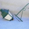 Pamono Large Vintage Facade Lanterns in Green Lacquer, Set of 2> Garden Lighting