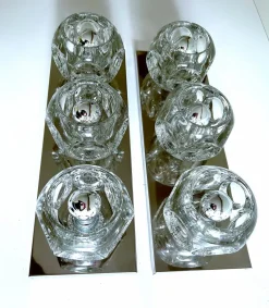 Pamono Large Vintage Glass Sconces from Peill & Putzler, 1970s, Set of 2> Wall Lights & Sconces
