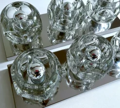 Pamono Large Vintage Glass Sconces from Peill & Putzler, 1970s, Set of 2><noscript><img width=